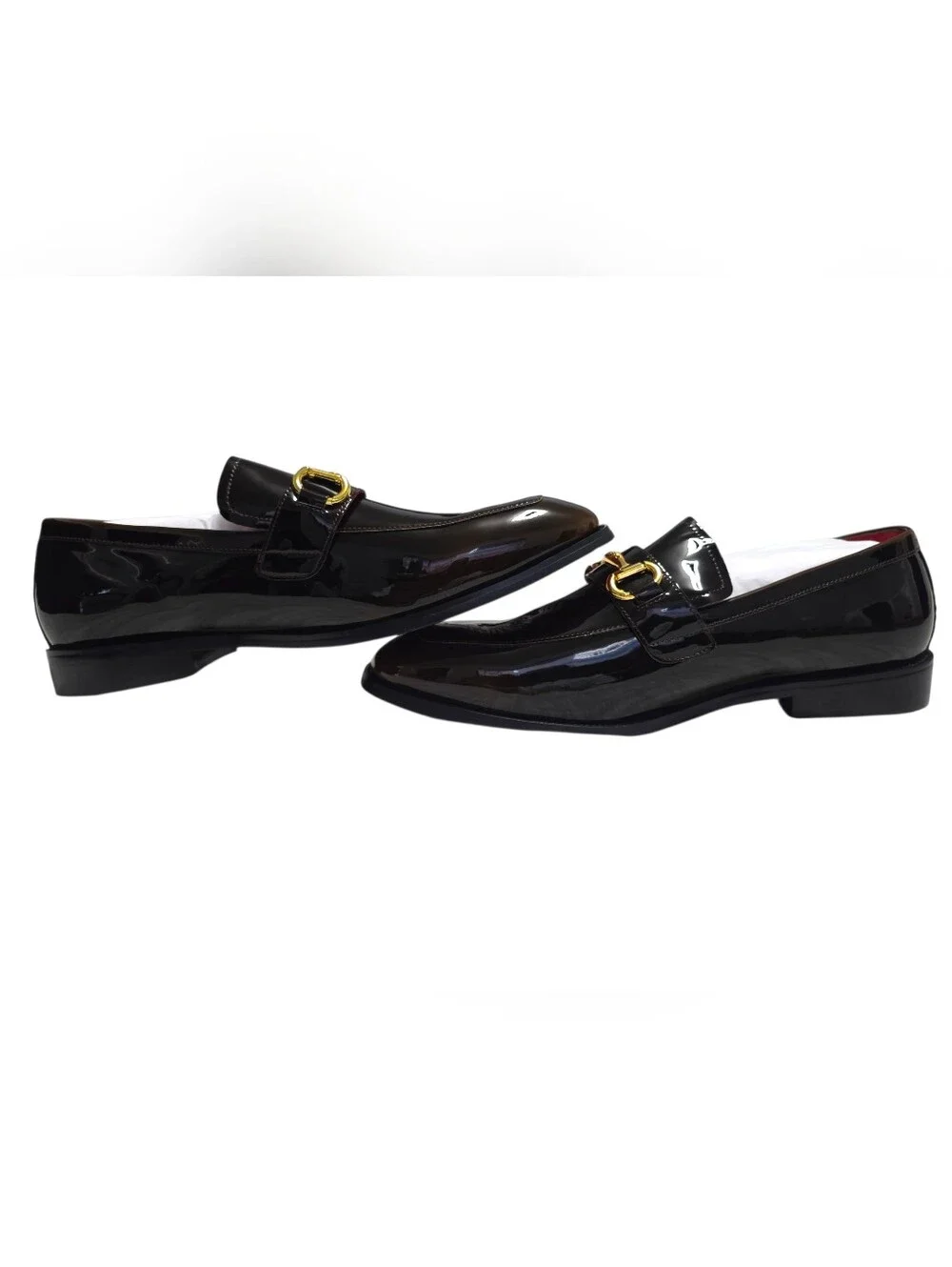Paul Erphpre Paul Mens Dress Loafers Brown Patent Leather Red Bottom Sz 13